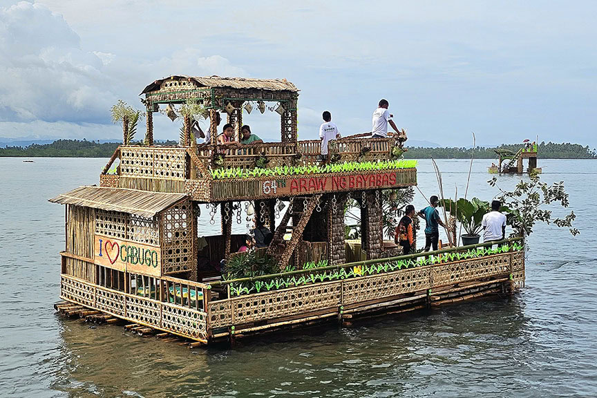 Floating Raft Ph Bamboo Raft Fluvial Parade Stars at Gakit Festival in Bayabas, Surigao ...