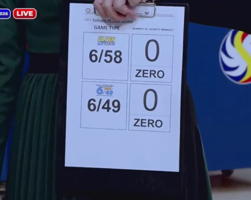 No jackpot winners in PCSO major lotto draws on Sunday, Feb. 8