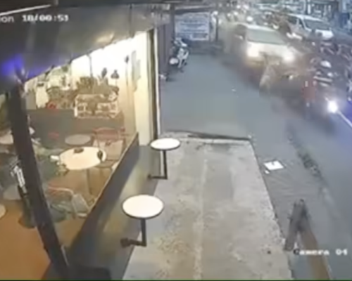 Policeman plows through several vehicles in Taguig