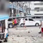 Falling concrete from old building in Manila hurts 1