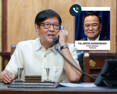 Marcos congratulates reelected Thai PM Anutin in phone call