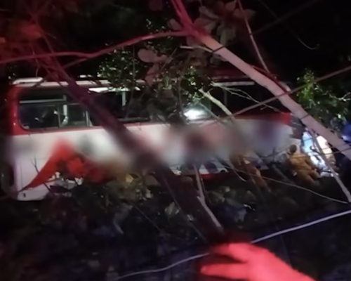 2 dead after passenger bus falls into ravine in Quezon province