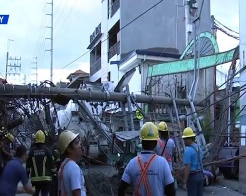 2,800 Meralco customers experience outage due to fallen utility pole in Pasig City