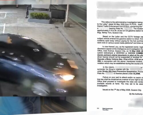 LTO: Driver’s license of motorist in QC gas-and-run preventively suspended for 90 days