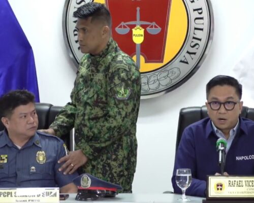 NAPOLCOM official, viral cop in heated argument during press conference