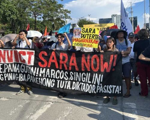 Different groups rally outside Senate, demand Sara Duterte impeachment