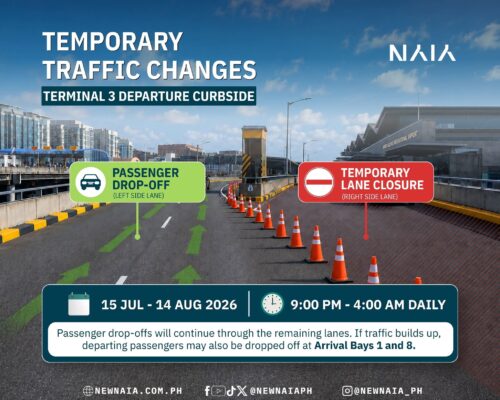 NAIA Terminal 3 to implement temporary drop-off changes starting July 15
