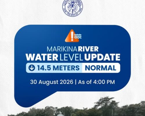 Marikina River stays at 1st alarm as water goes down to 14.5 meters