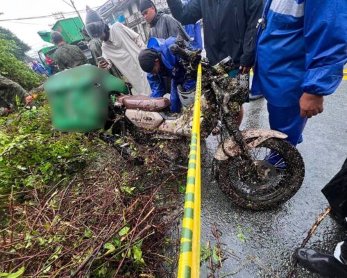Delivery rider in Antipolo dies after tree, utility pole fell on him amid heavy rain