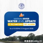 First alarm raised as Marikina River water level hits 15 meters