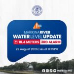 Marikina River placed under 3rd alarm as water level crosses 18 meters
