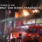 Fire hits commercial building in Brgy. San Isidro, Parañaque City