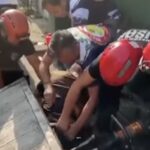 Broken-hearted or termite gang? Man trapped in the sewer rescued in Quezon City