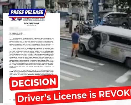 2-year license revocation vs jeepney driver due to pedestrian lane incident, says LTO
