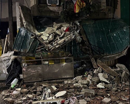 Two-story house partially collapses in Binondo, Manila